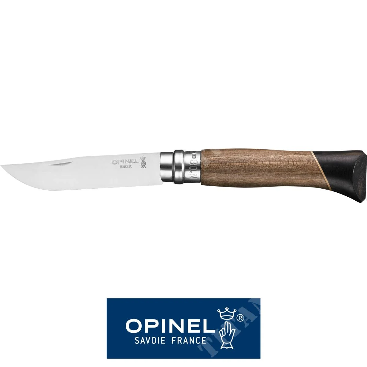 CUCHILLO N.08 ATELIER NOGAL Y ÉBANO ACERO INOXIDABLE OPINEL (OPN-002173)