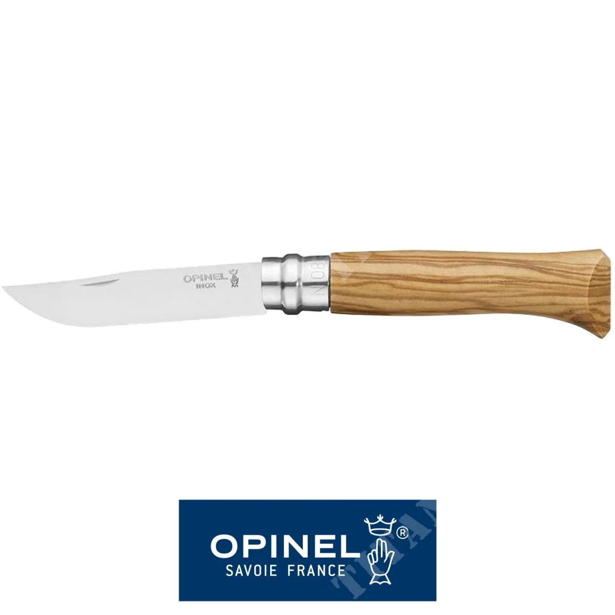 CUCHILLO N.08 OLIVA ACERO INOXIDABLE OPINEL (OPT-002020)