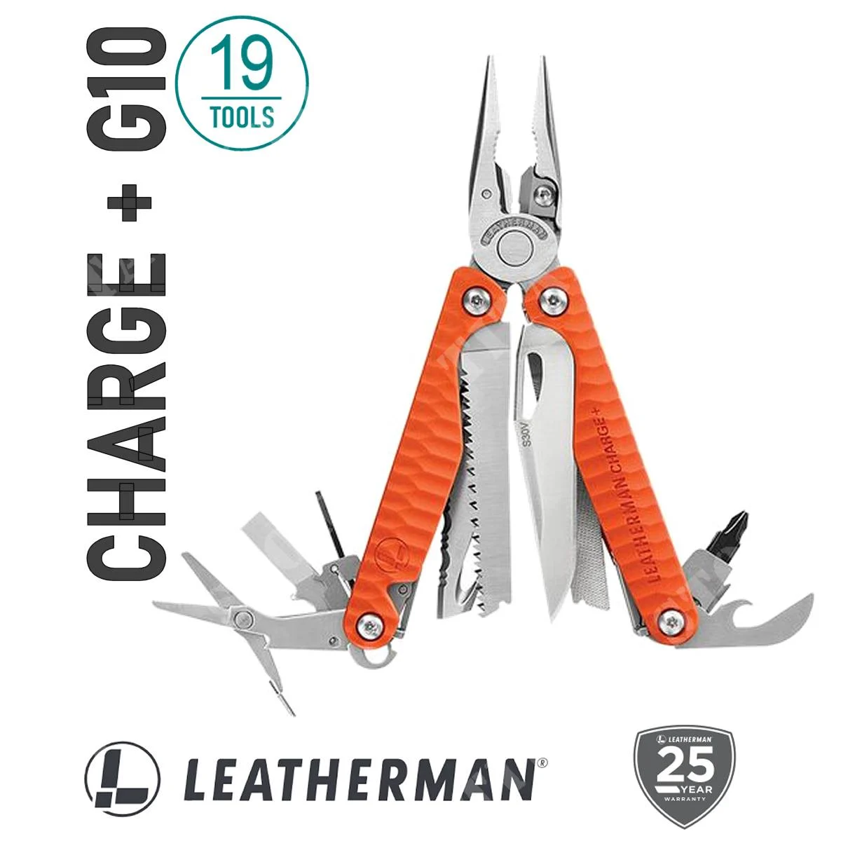 ALICATES MULTIUSOS CHARGE PLUS G10 NARANJA CUERO (832782)