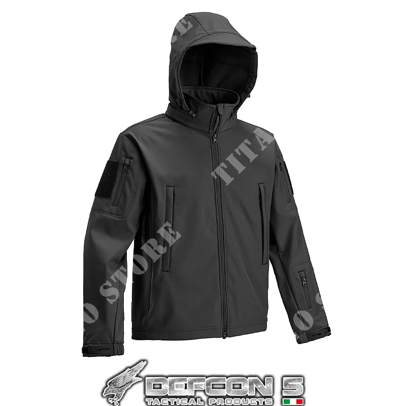 CHAQUETA SOFT SHELL NEGRA DEFCON 5 (D5-3430 B)
