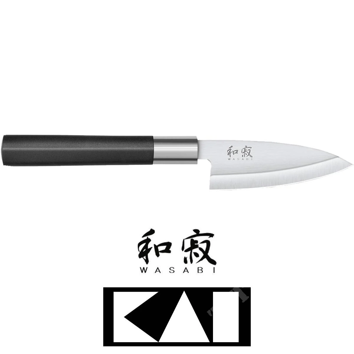 CUCHILLO KAI NEGRO WASABI DEBA 10.5CM (KAI-6710D)