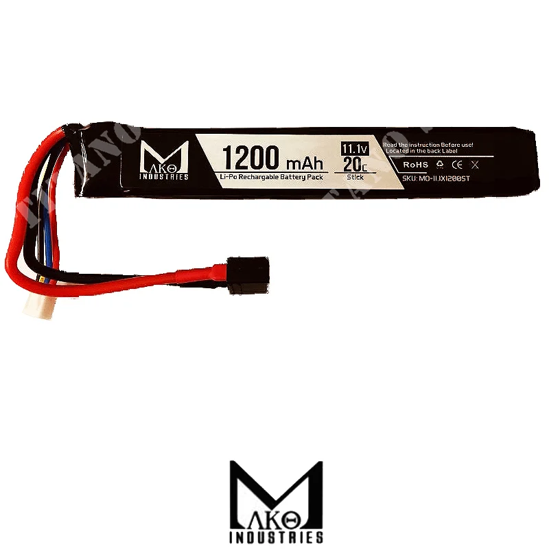 BATERÍA 11.1x1200 LIPO 20C STICK MAKO (MO-11.1x1200ST)