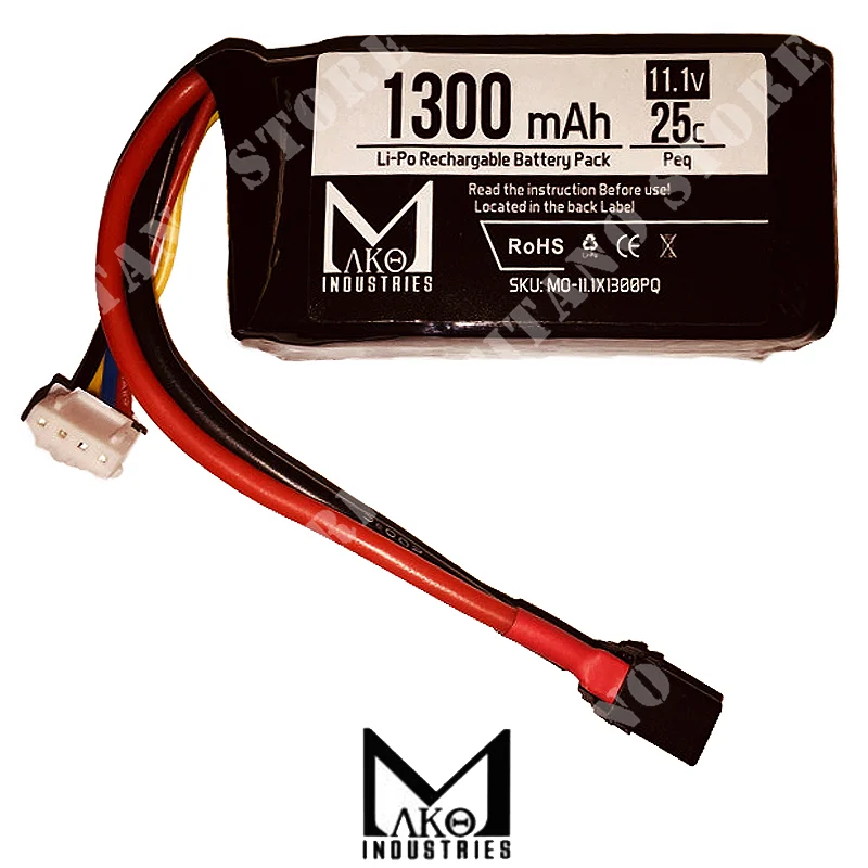 BATERÍA 11.1x1300 25C PEQ MAKO (MO-11.1x1300PQ)