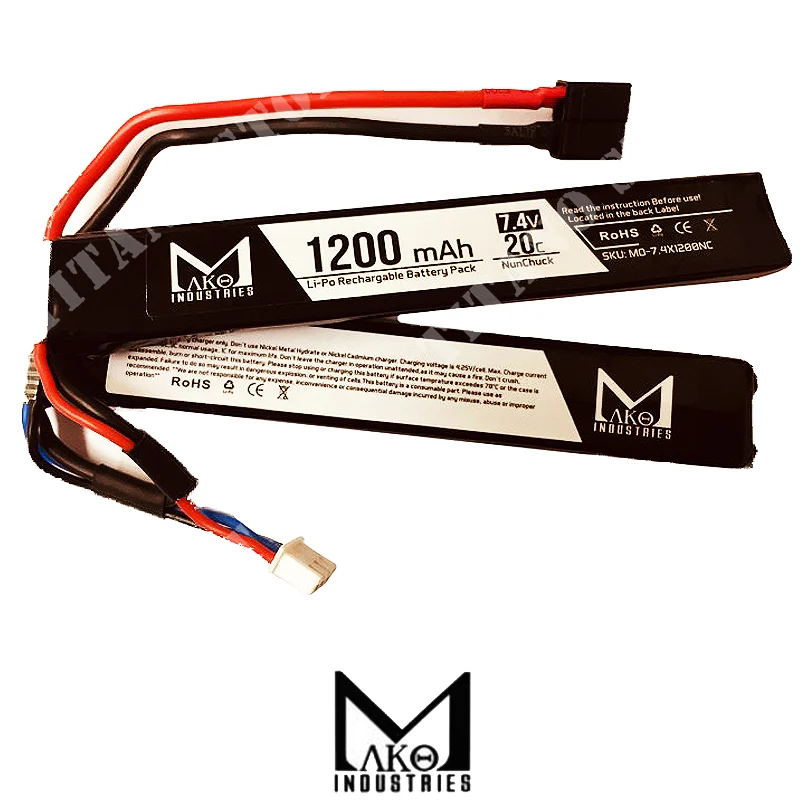 BATERÍA 7,4x1200 LIPO 20C CQB MAKO (MO-7.4x1200NC)