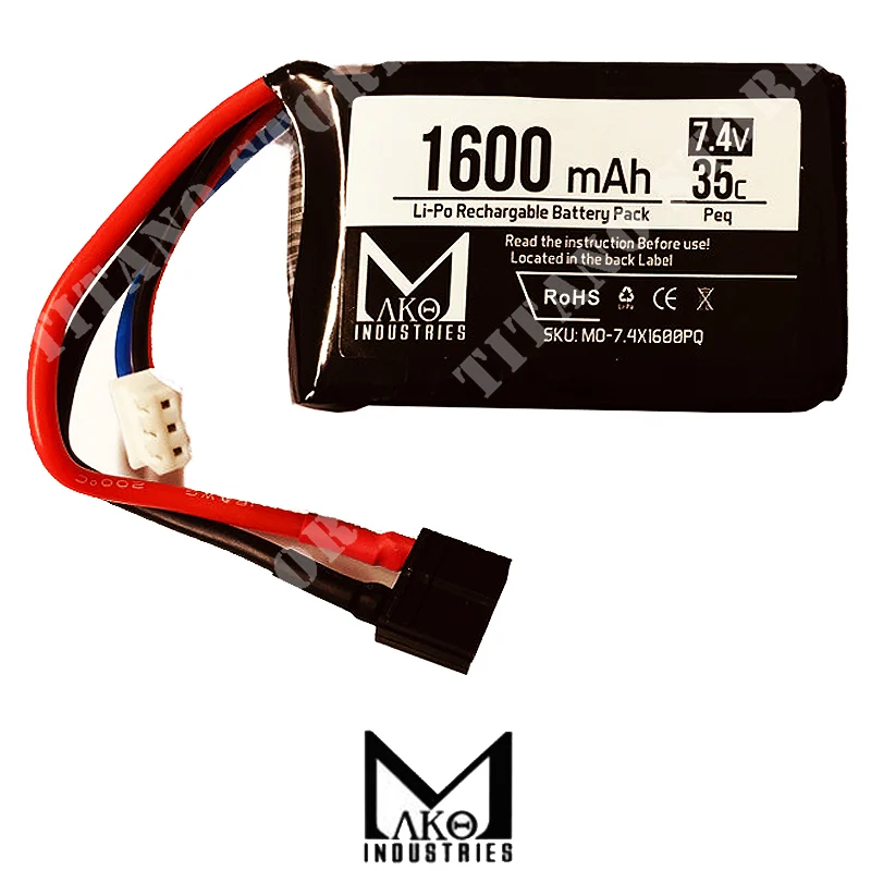 BATERÍA 7,4x1600 35C PEQ MAKO (MO-7.4x1600PQ)