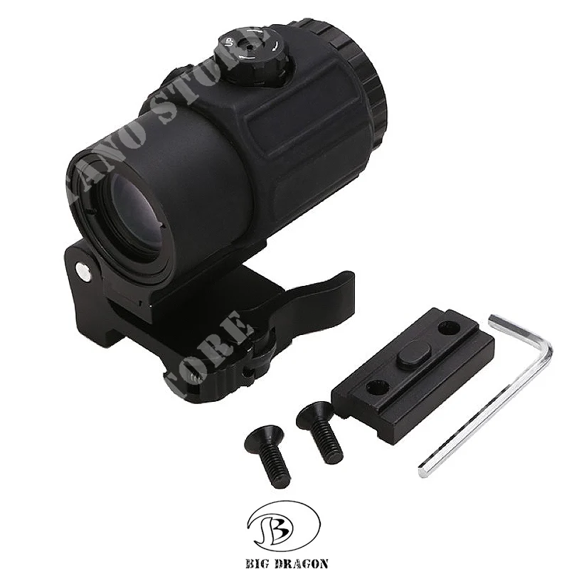 LUPA PLEGABLE 3X NEGRO BIG DRAGON (BD5198)