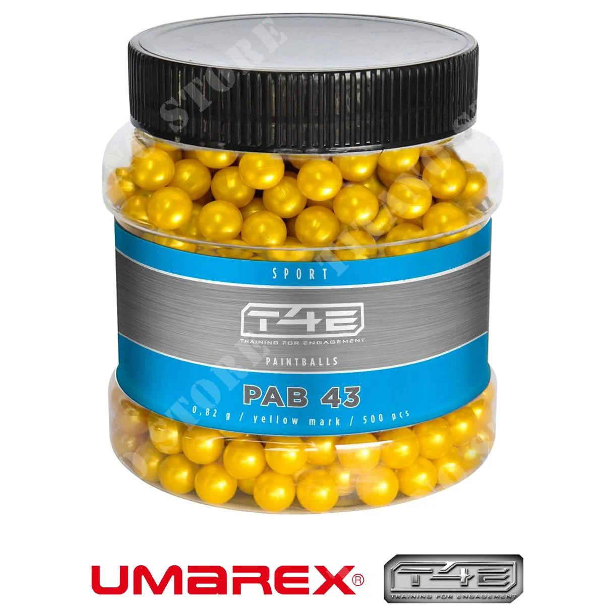 500 MUNICIONES T4E CAL.43 SPORT PAB MARCA AMARILLA 0.82G UMAREX (2.4480)