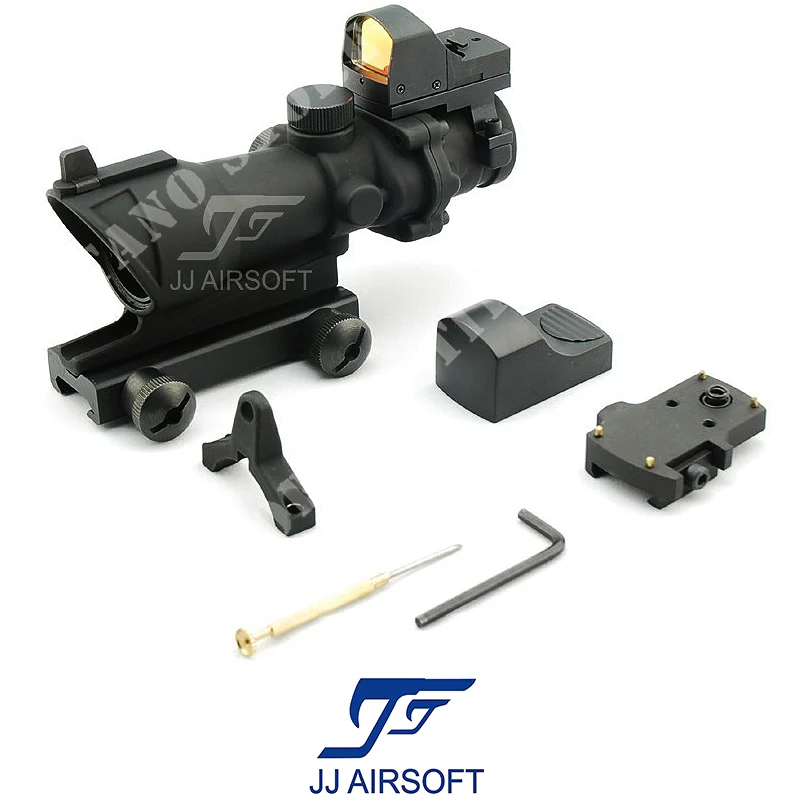ACOG 4x32 CON MINIDOT Y KILLFLASH NEGRO JJ AIRSOFT (JA-5332-BK)