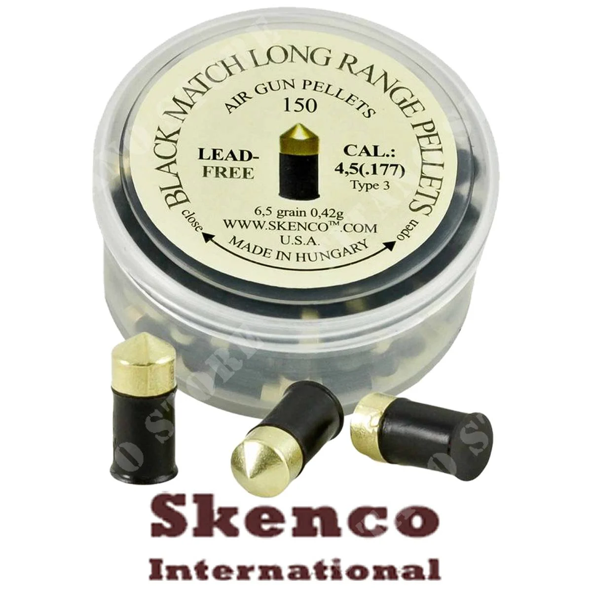PLUMBINI NEGRO PARTIDO LONG RANGER CAL 4,5mm 150Pz SKENCO (T70582)
