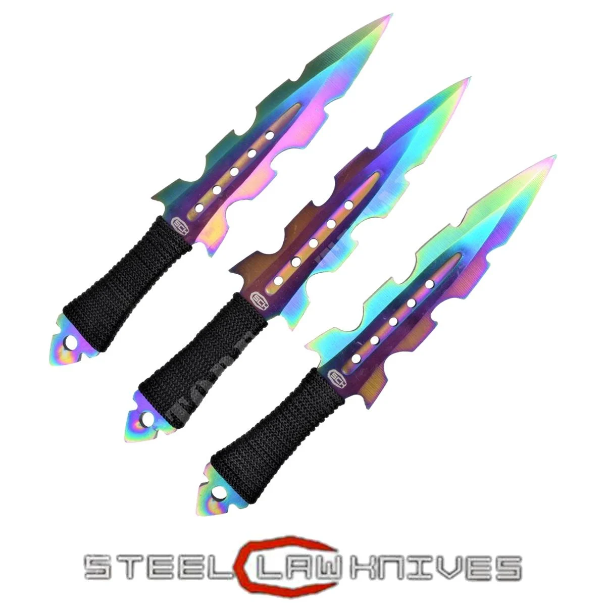 SET 3 CUCHILLOS LANZADORES RAINBOW SCK (CW-713-2)
