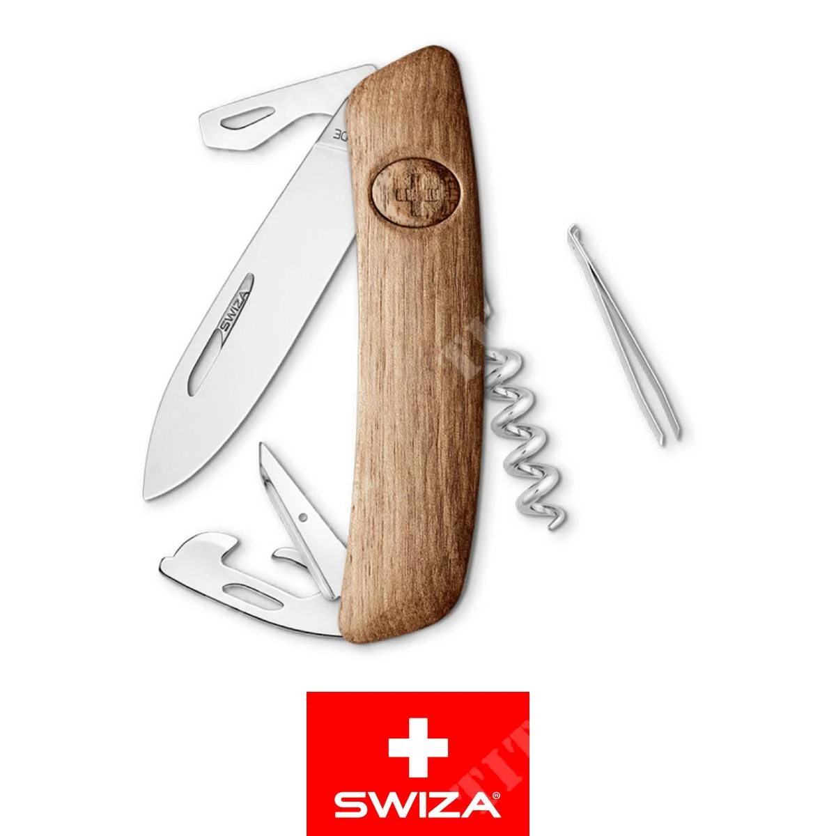 CUCHILLO D03 BOIS NOYER MULTIUSOS 6 FUNCIONES SWIZA (KNI.0030.6300)