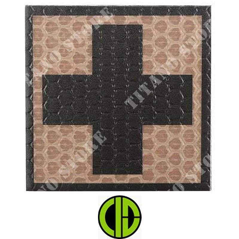 PARCHE MÉDICO IR CRUZADO F1 TAN ID DE COMBATE (KAM-30-017812)