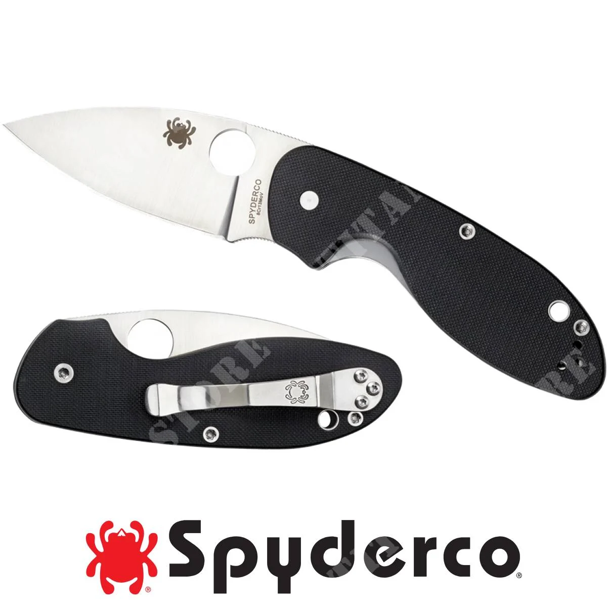 CUCHILLO SPYDERCO EFFICIENT G-10 LISO NEGRO (C216GP)