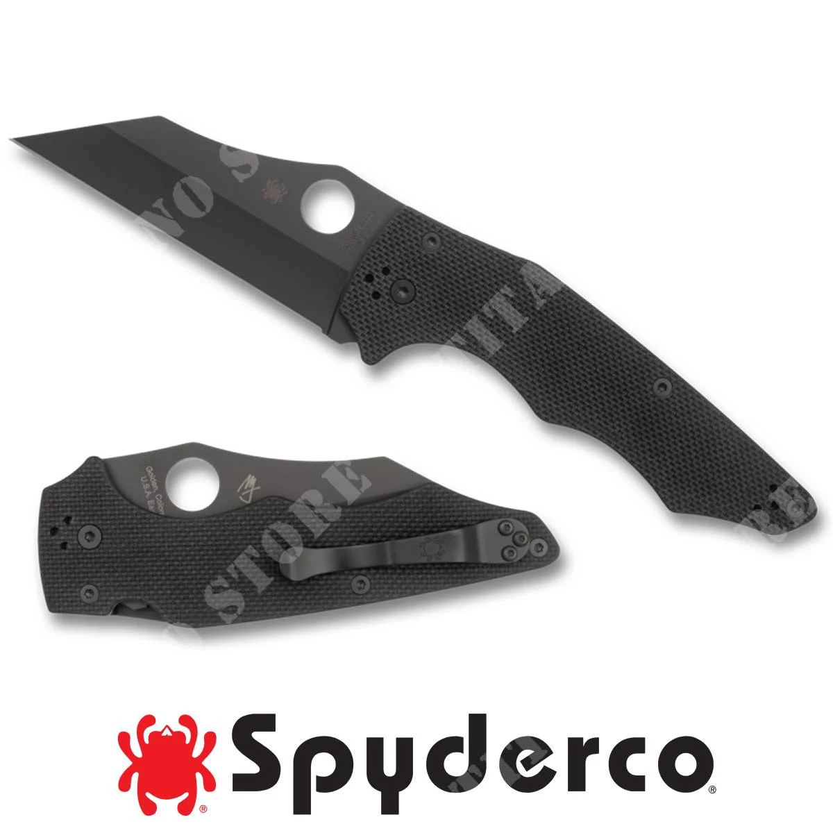 CUCHILLO SPYDERCO LISO G-10 HOJA YOJUMBO NEGRA (C253GPBBK)