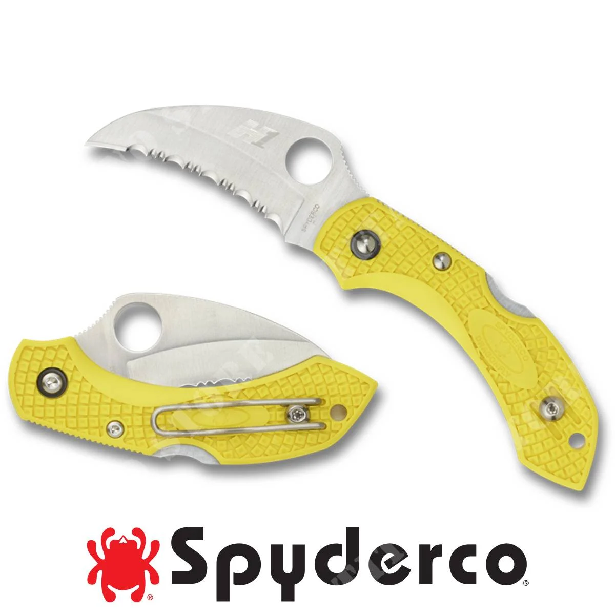 CUCHILLO SPYDERCO SERRADO DRAGONFLY 2 SAL HAWKBILL (C28SYL2HB)