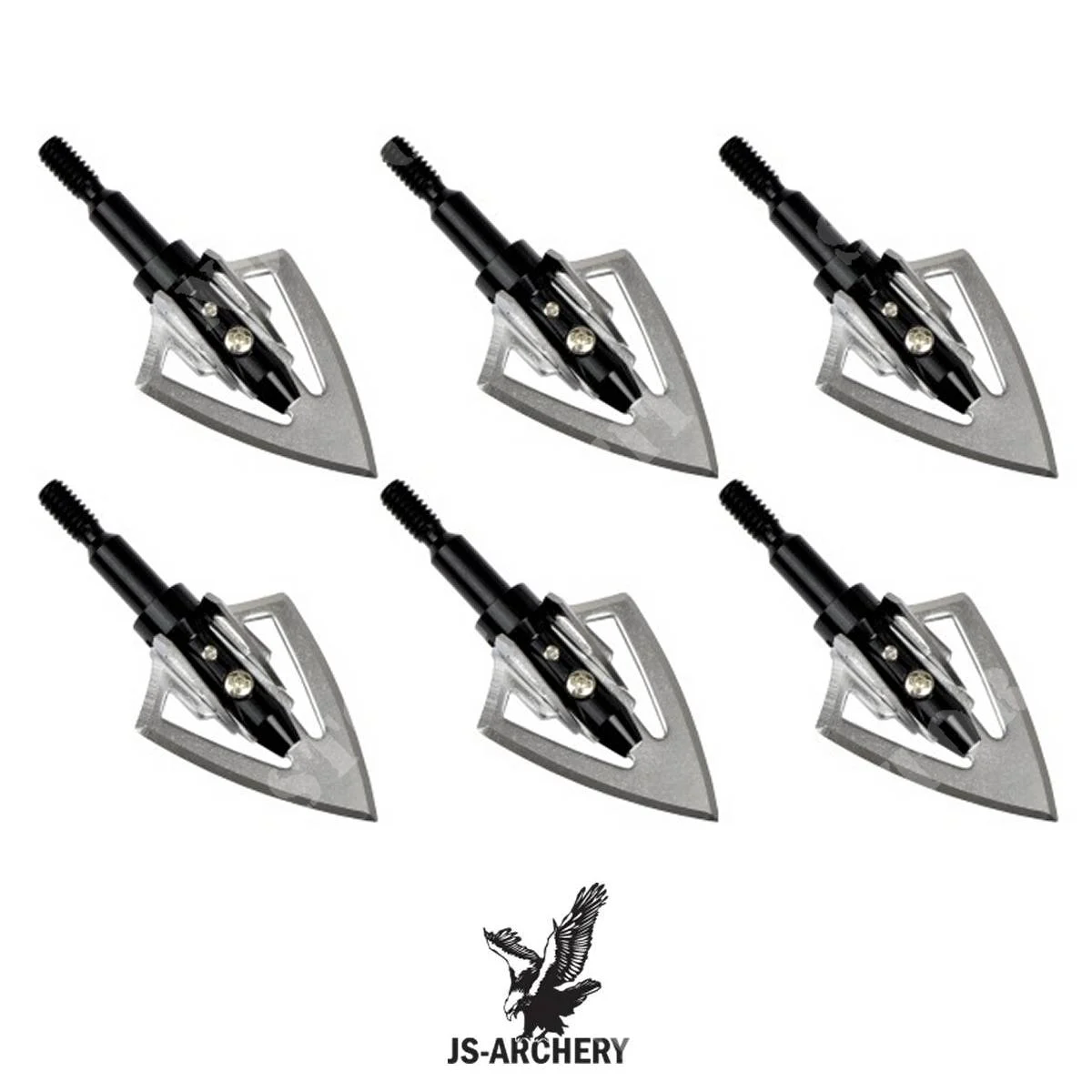 SET 6 PUNTAS DE CAZA TRES HOJAS JS-TIRO CON ARCO (JX-242)