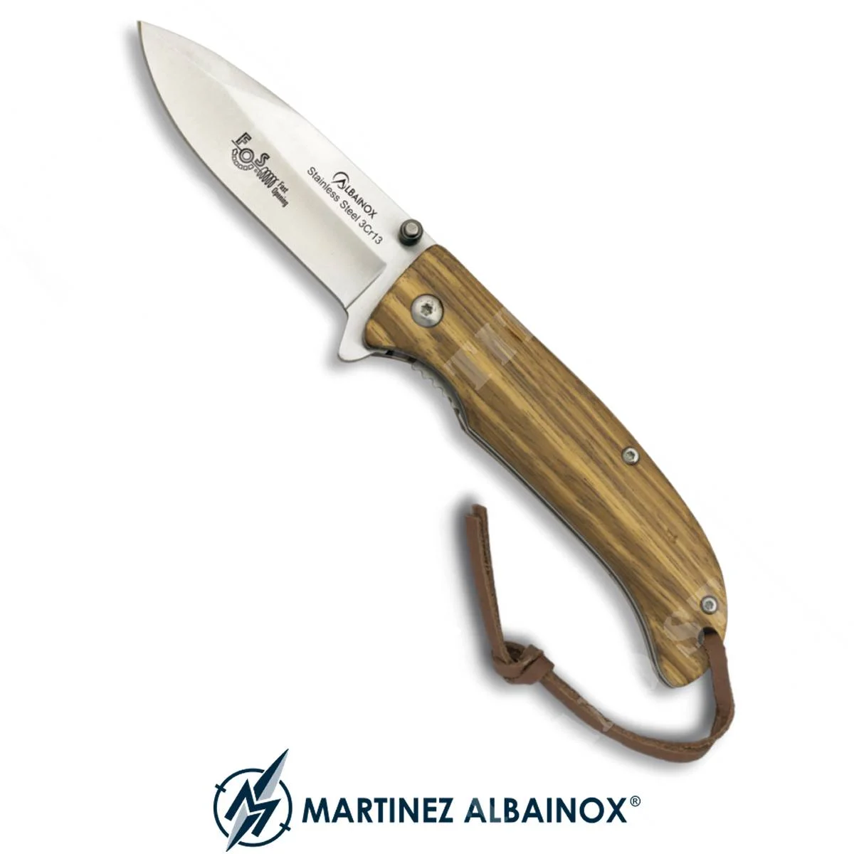 CUCHILLO HOJA 7,5 Cm MANGO / MADERA CLARA ALBAINOX (ALB-18015-A)