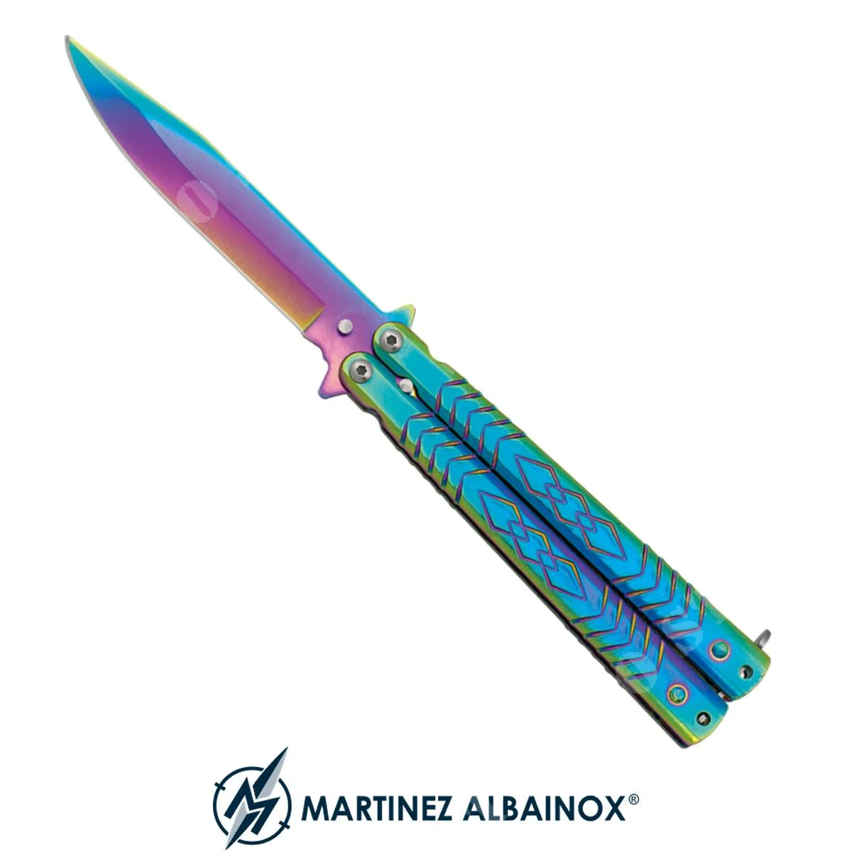 HOJA COLT.BUTTERFLY RAINBOW MULTICOLOR 9cm ALBAINOX (ALB-02193)