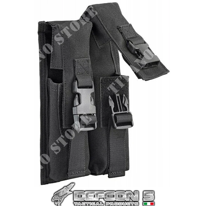 BOLSILLO DE NEVERA DOBLE PARA MP5 NEGRO DEFCON 5 (D5-MP5 B)