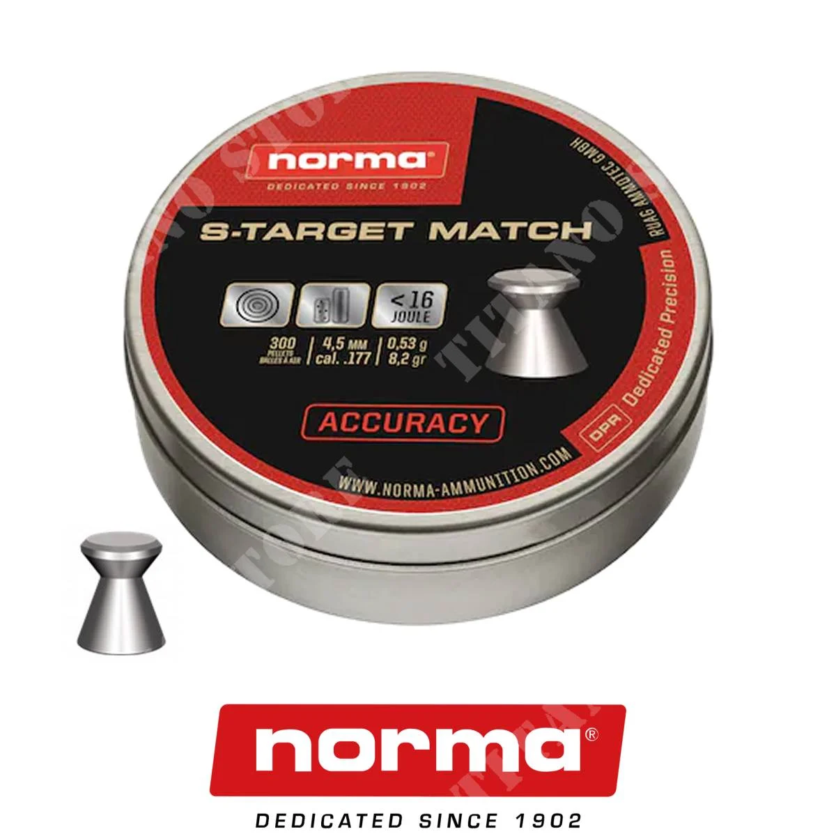 PLUMBINI S-TARGET MATCH 4.5MM 0.53g 300uds NORMA (2411407)