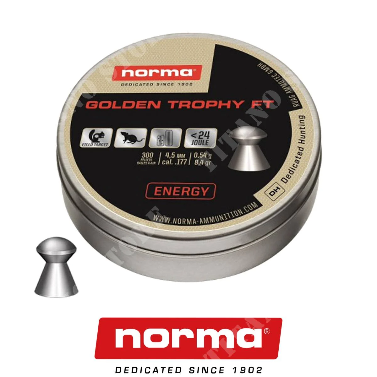 PLOMOS TROFEO DE ORO FT 4.5MM 054g 300uds NORMA (2411400)