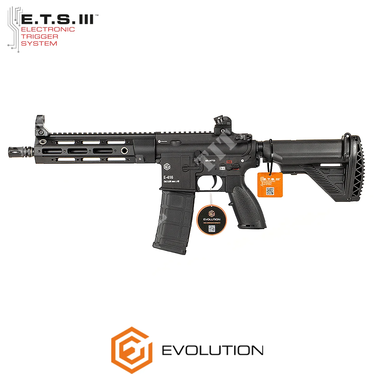 FUSIL E-416 CQB RAHG NEGRO ETS EVOLUTION (EH19AR-ETS)