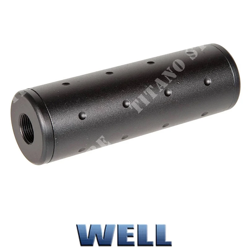 SILENCIADOR CORTO 35x110mm POZO NEGRO (WEL-09-009611)