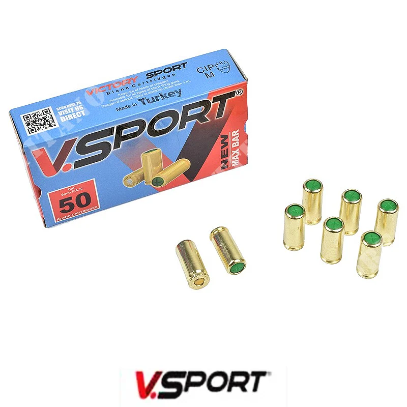 CARTUCHOS EN BLANCO VICTORY SPORT (VS9) DE 9 MM