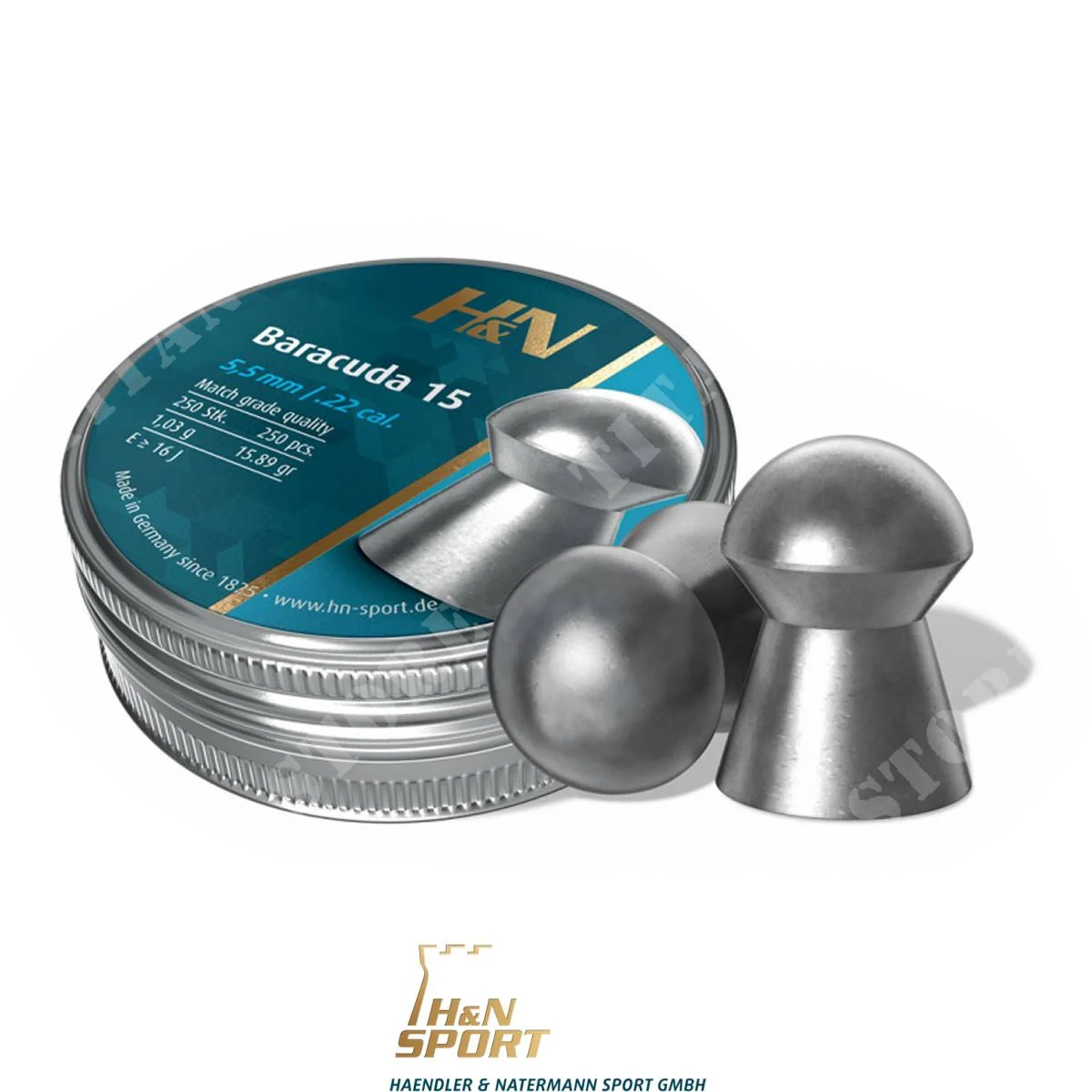 BARACUDA 15 TAPONES 5.52MM1.03G 250Uds H&N (HN-BRC15-5.52) 750430