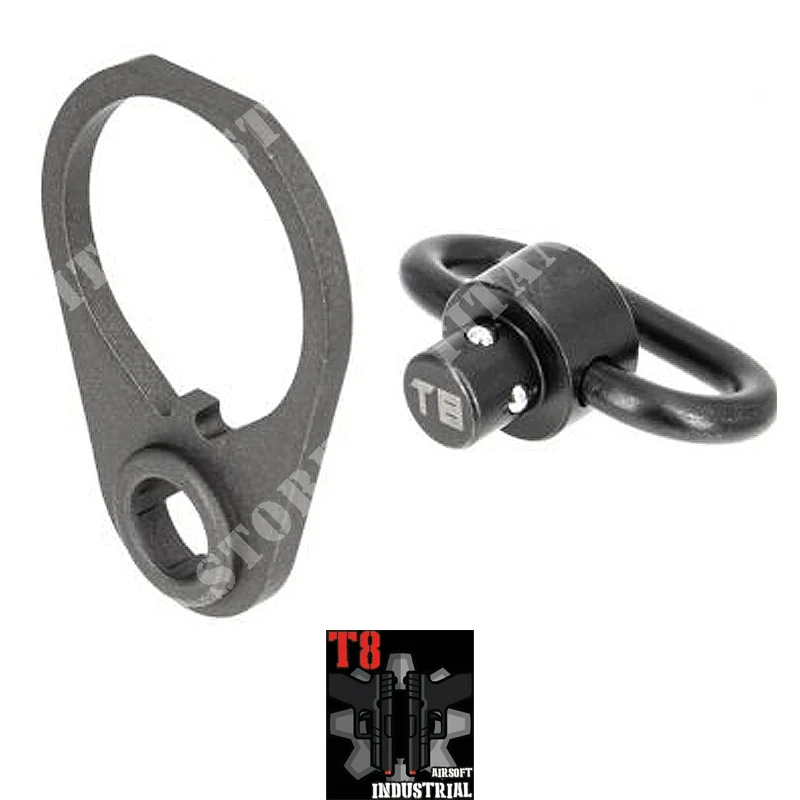 ANILLO PORTA CORREA QD EN MIM CQC PARA CARABINA DE GAS M4 MWS T8 (T8-MWS-EPS)