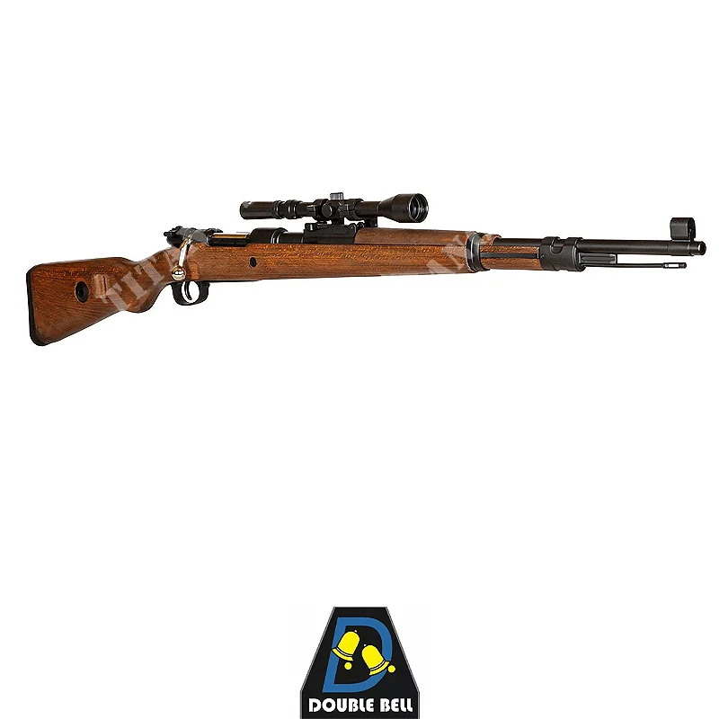 FUSIL KAR98 DE MADERA REAL CON ÓPTICA DE DOBLE CAMPANA (DBY-03-031928)