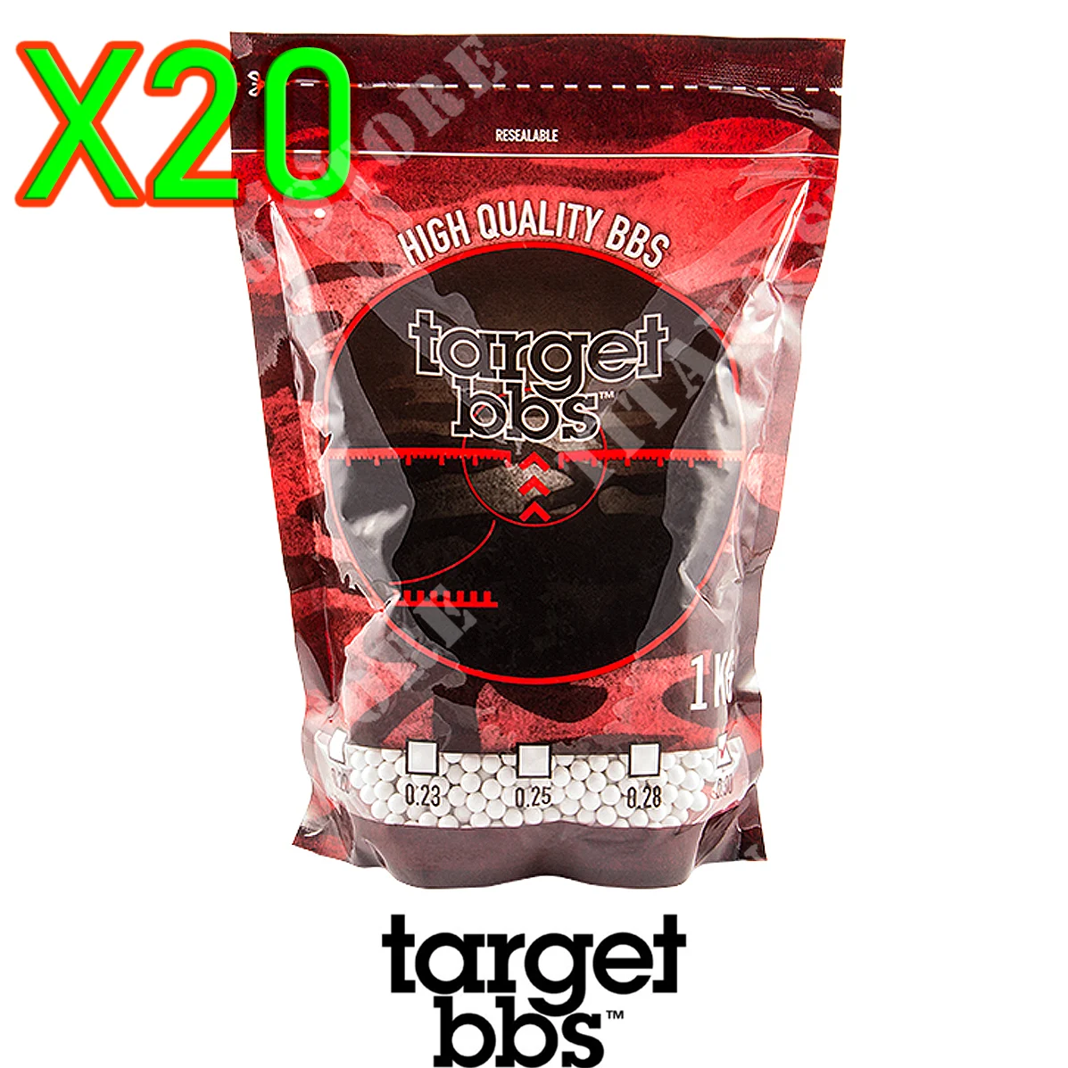 CAJA 20 DISPAROS NORMALES 0.20g BLANCO (BBTG20-BOX)