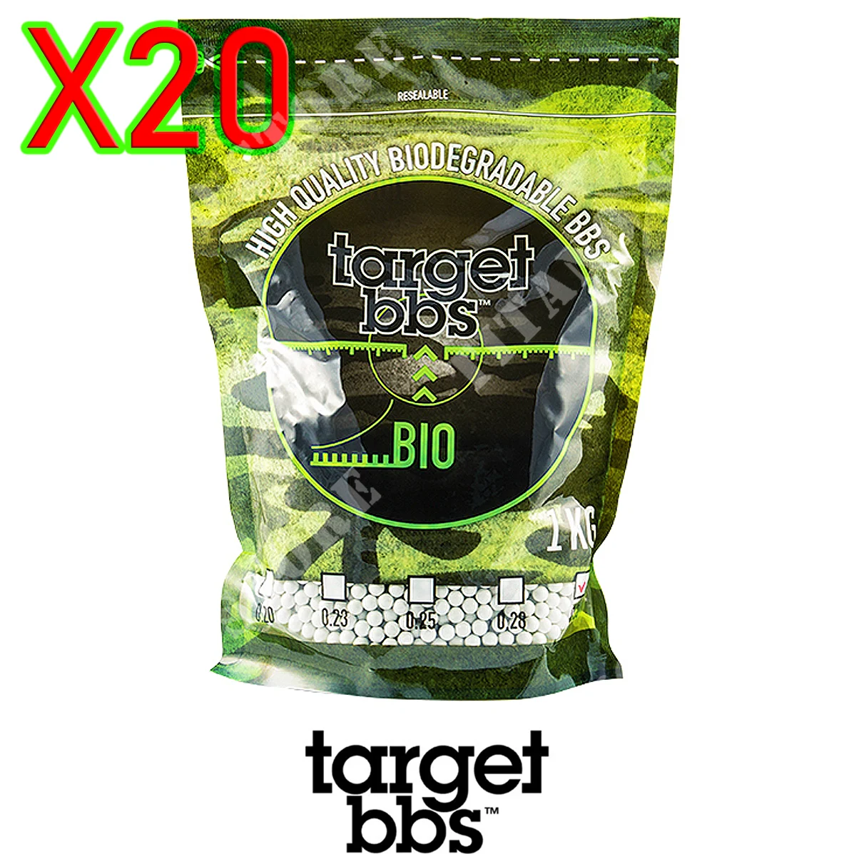 CAJA 20 BIO BBS 0.28g TARGET (BBTG28BIO-BOX)