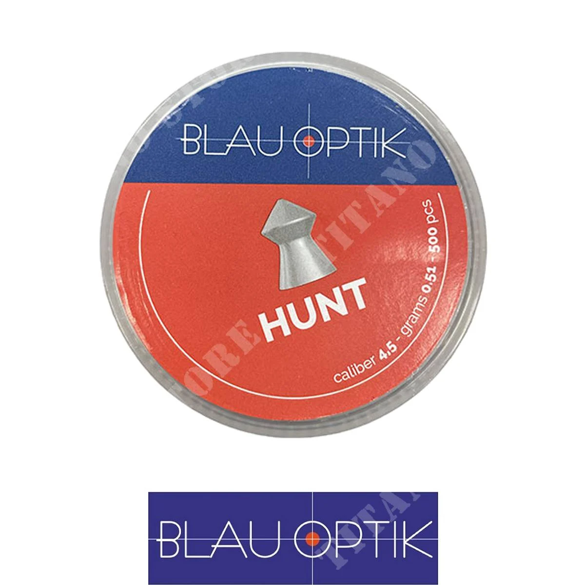 PLOMOS HUNT CAL 4,5mm 0,51gr 500Uds BLAUOPTIK (IC3522)