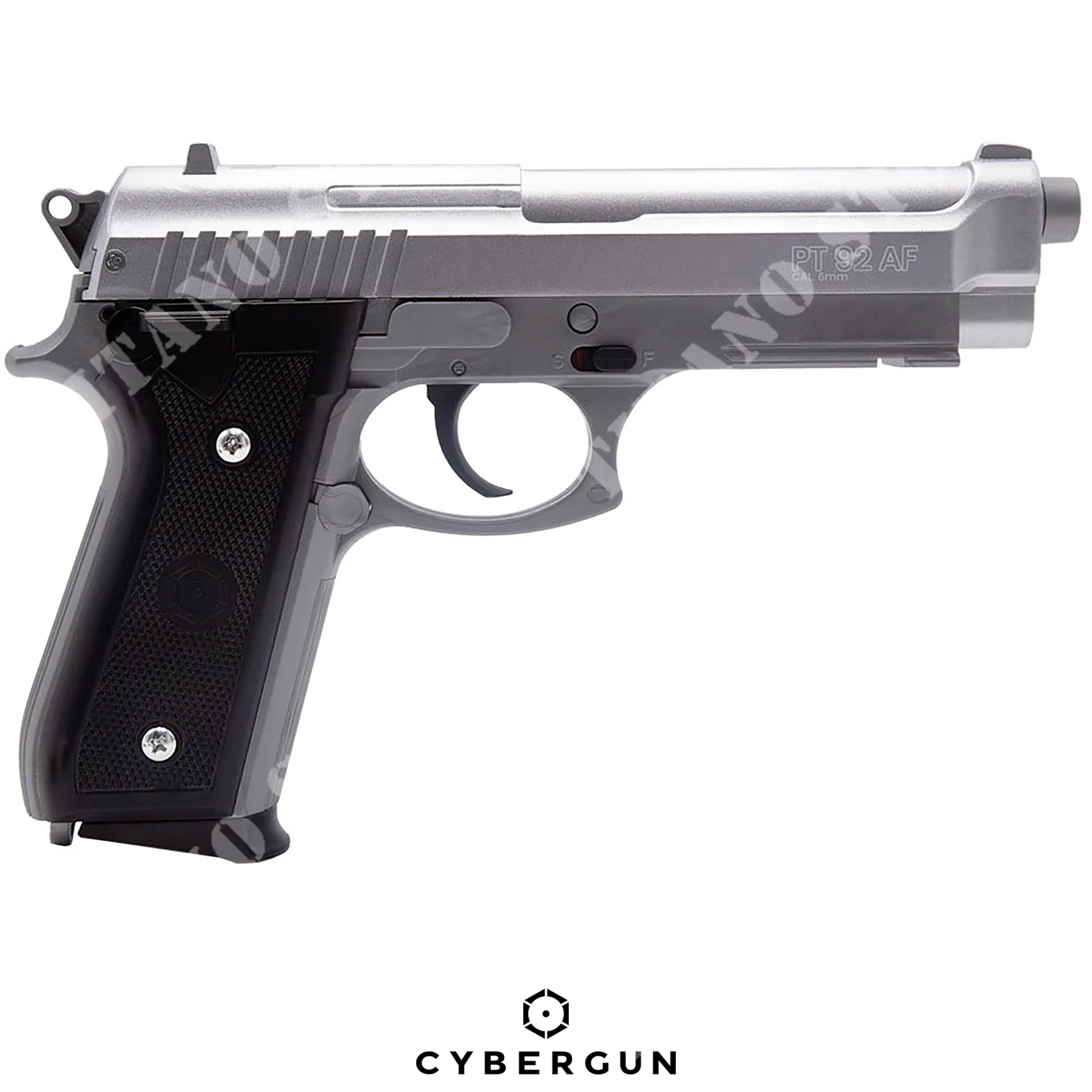 PISTOLA PT92 MUELLE 6mm PLATA CYBERGUN (210124)