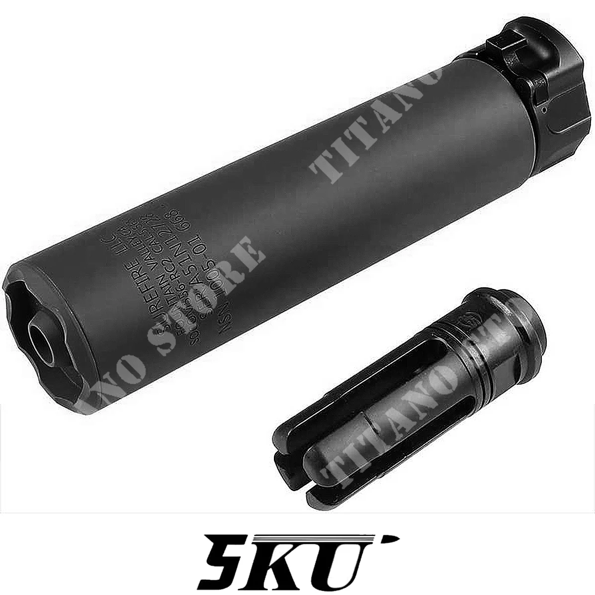 SILENCIADOR SF 556 SOCOM CON PORTALLAMA NEGRO 5KU (5KU-244-BK)
