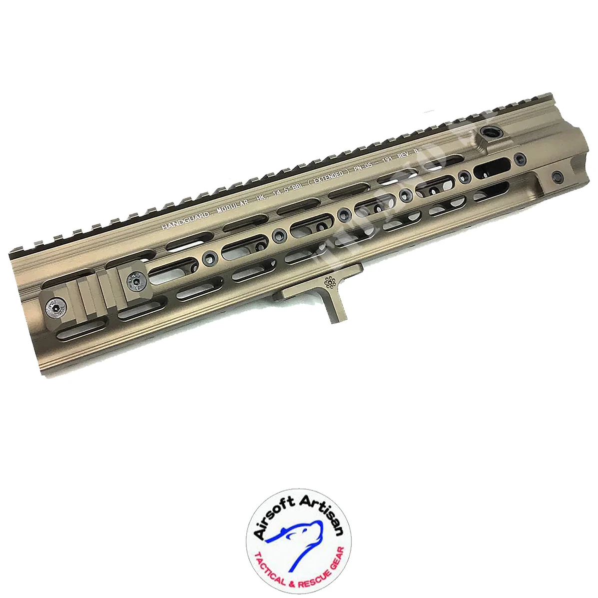 RIS GEISSELE HK416 DARK EARTH 14.5'' AIRSOFT ARTISAN (AART-RAS-07-DE)