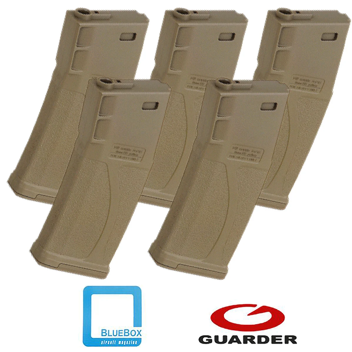 5 CARGADORES MEDIA CAP TAN M4 140BB GUARDER (GRD-BBAM-101-TAN-5)