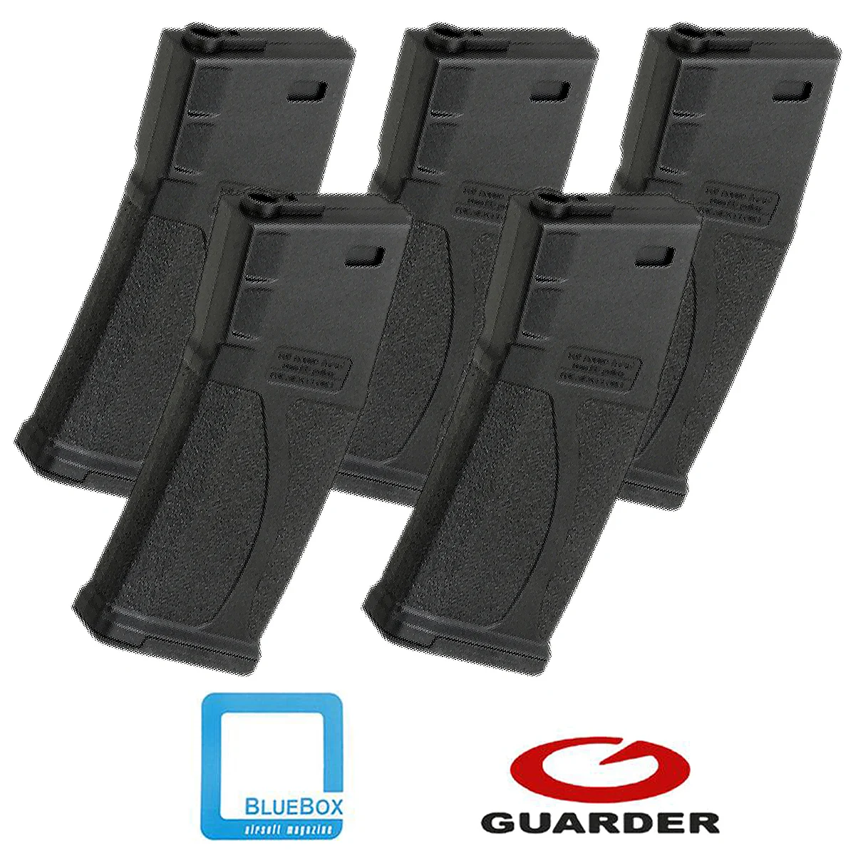 5 CARGADORES M4 NEGROS 140BB GUARDER (GRD-BBAM-101-BK-5)
