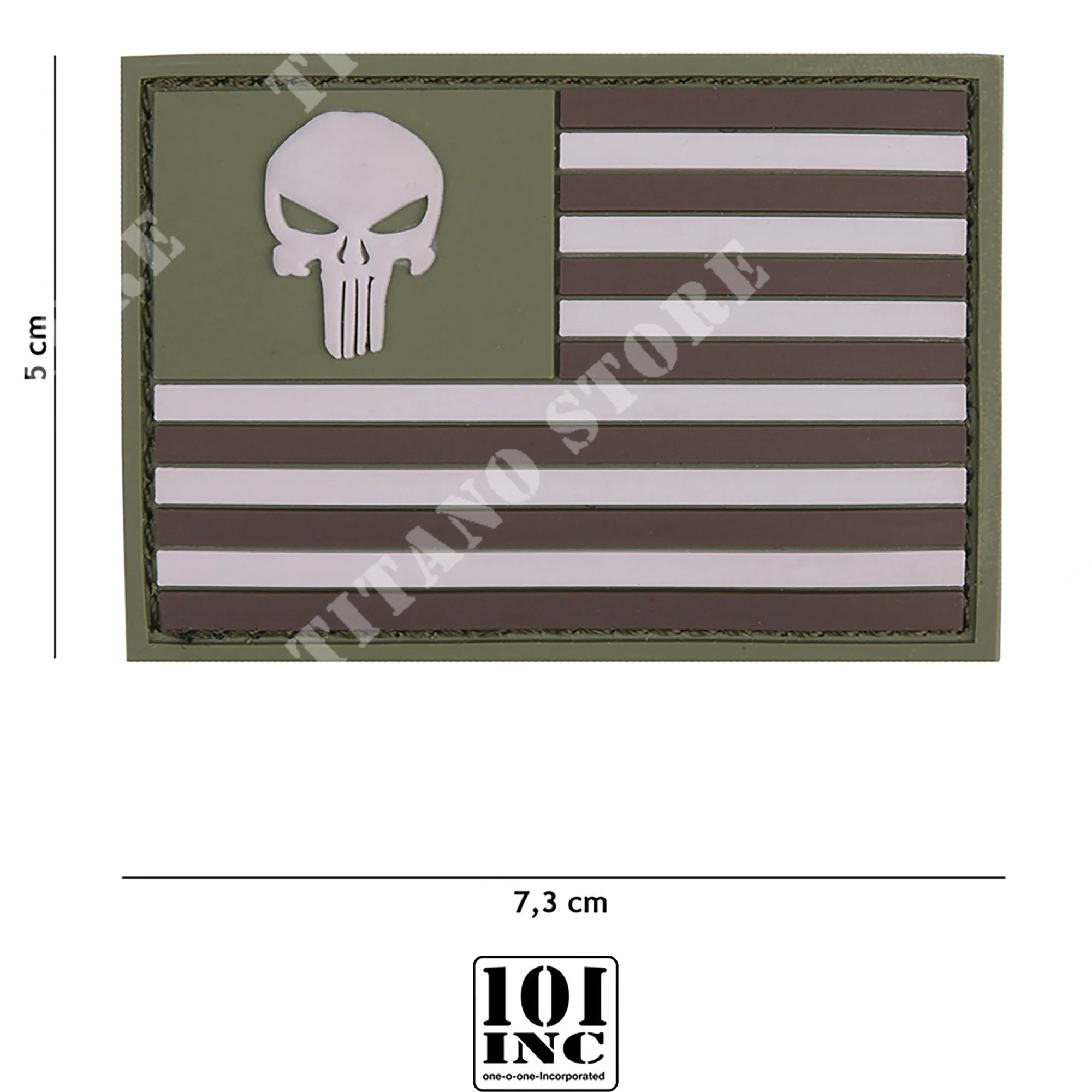 PARCHE 3D PVC PUNISHER USA BAJA VISIBILIDAD 101 INC (444130-5338)