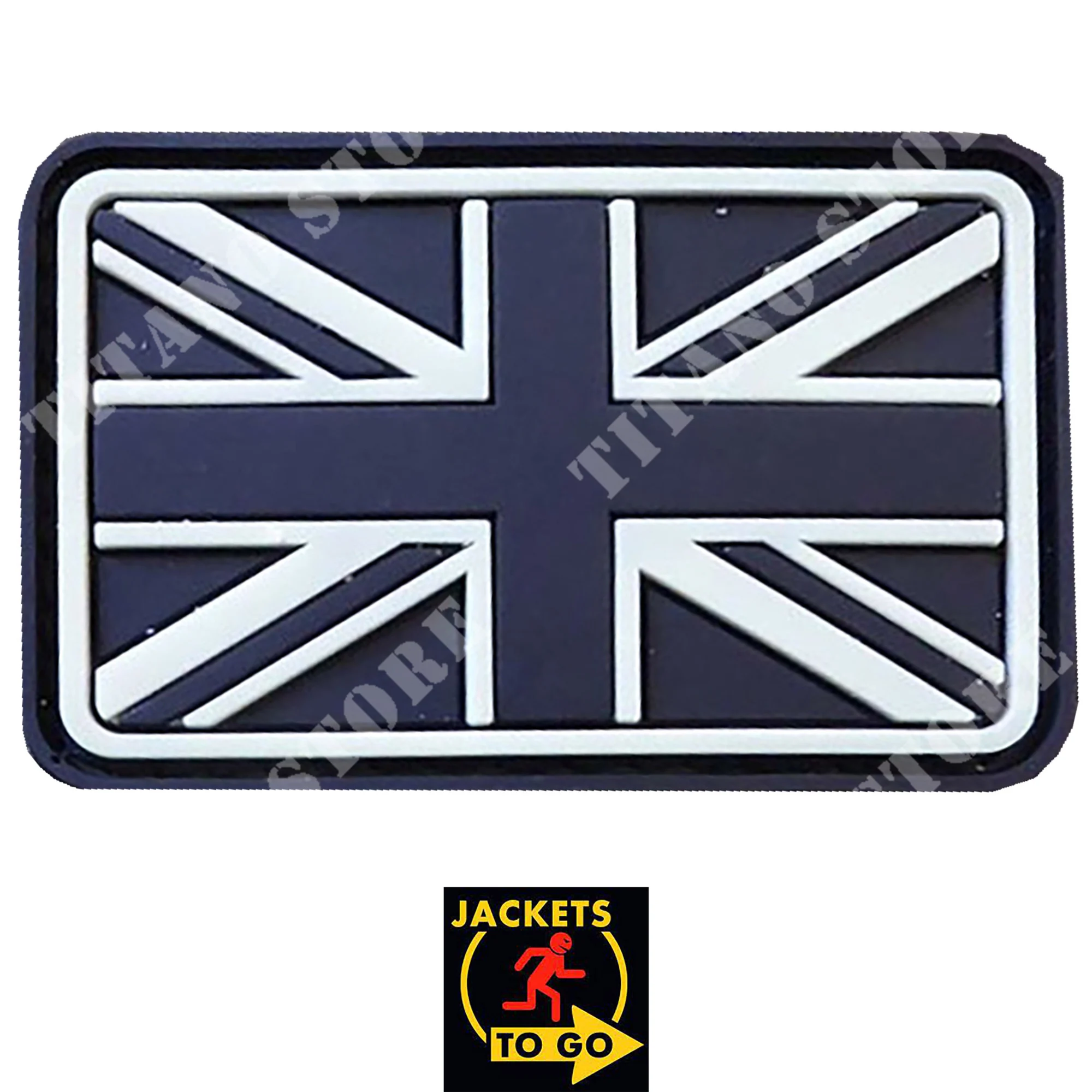 PARCHE PVC BANDERA GRAN BRETAÑA BK/FLUO SMALL JACKETS TG (JTG.GBF.GID)