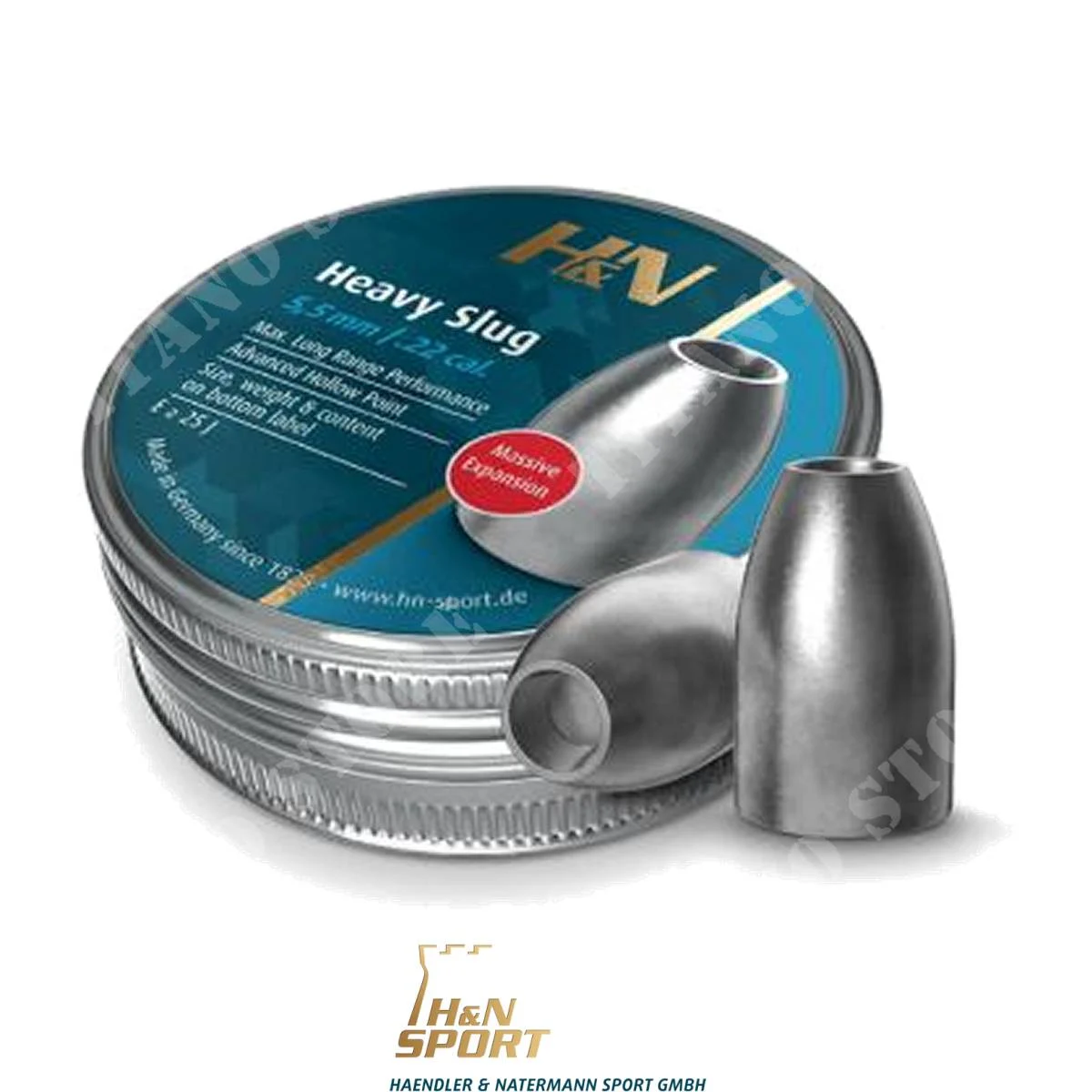 PLOMOS SLUG HPII 5.5 218 25GR 200PZS H&N (HN-SLHPII.218-25gr)