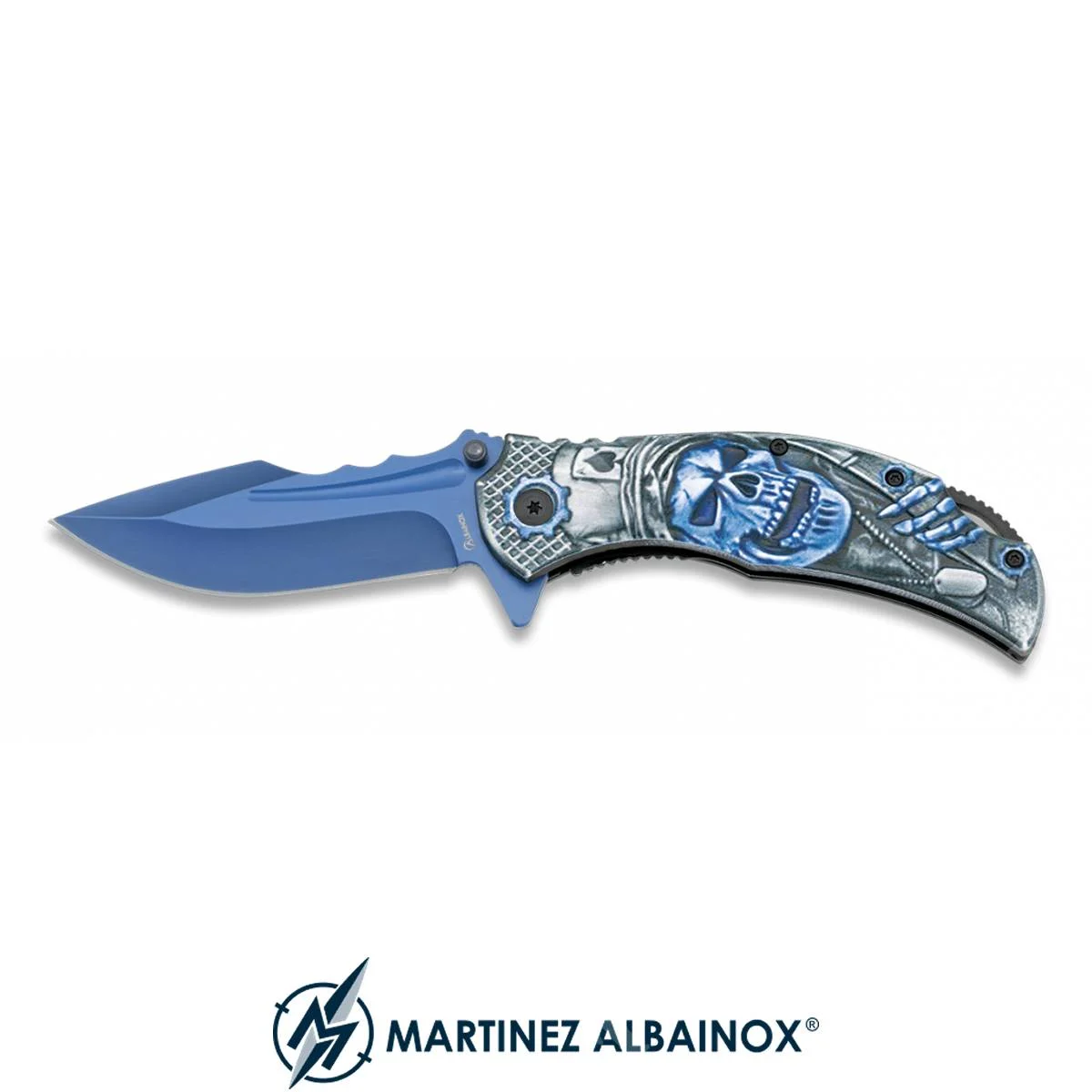 CUCHILLO MIITARIO CALAVERA HOJA 9,5CM ALBAINOX (ALB-18606)