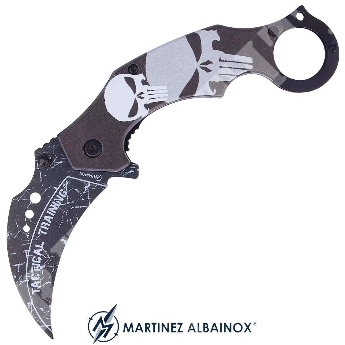 COLT. KARAMBIT HOJA DE ENTRENAMIENTO CON CALAVERA 7CM. ALBAINOX (ALB-18713-A)