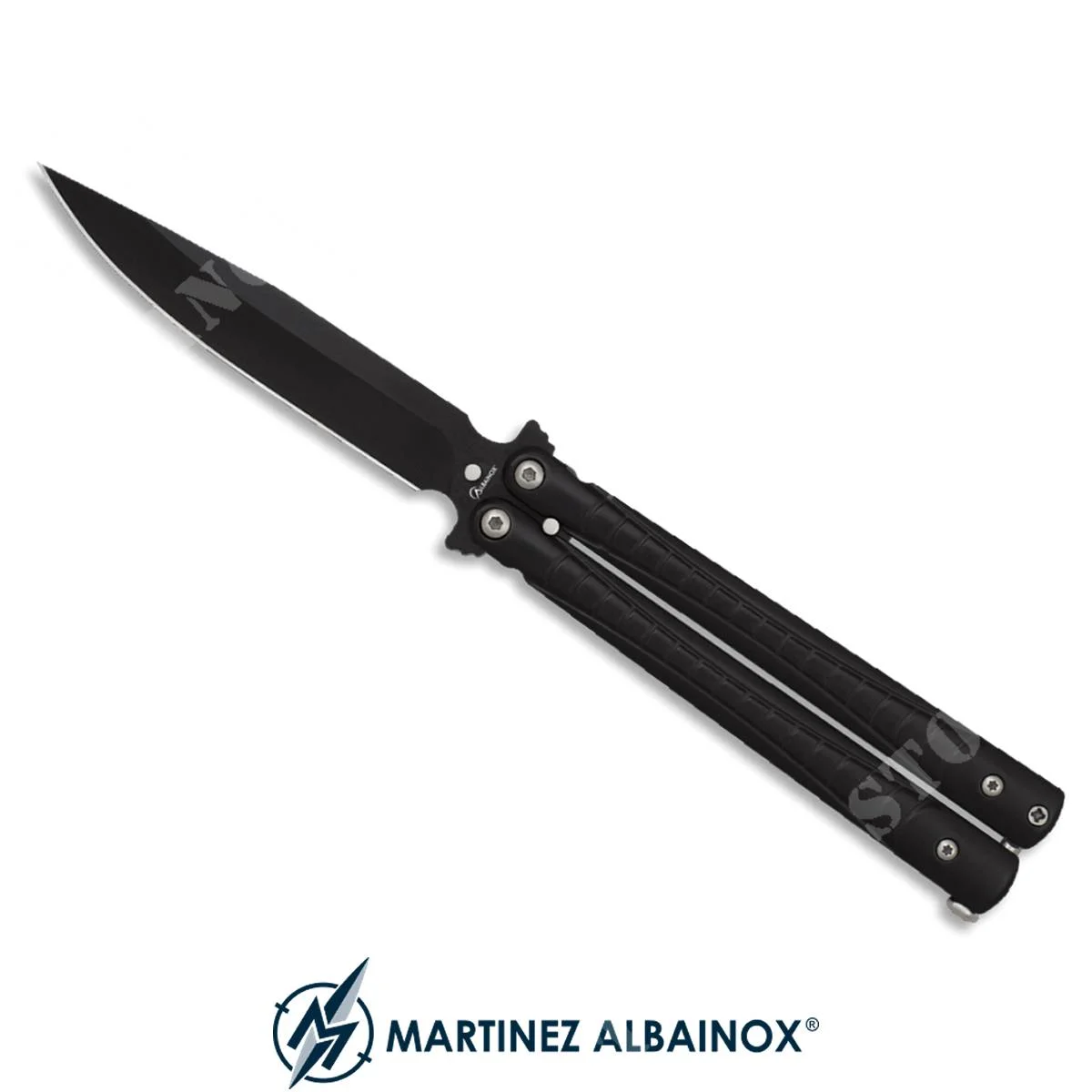 CUCHILLO MARIPOSA NEGRO HOJA 9,70 CM. ALBAINOX (ALB-02206)