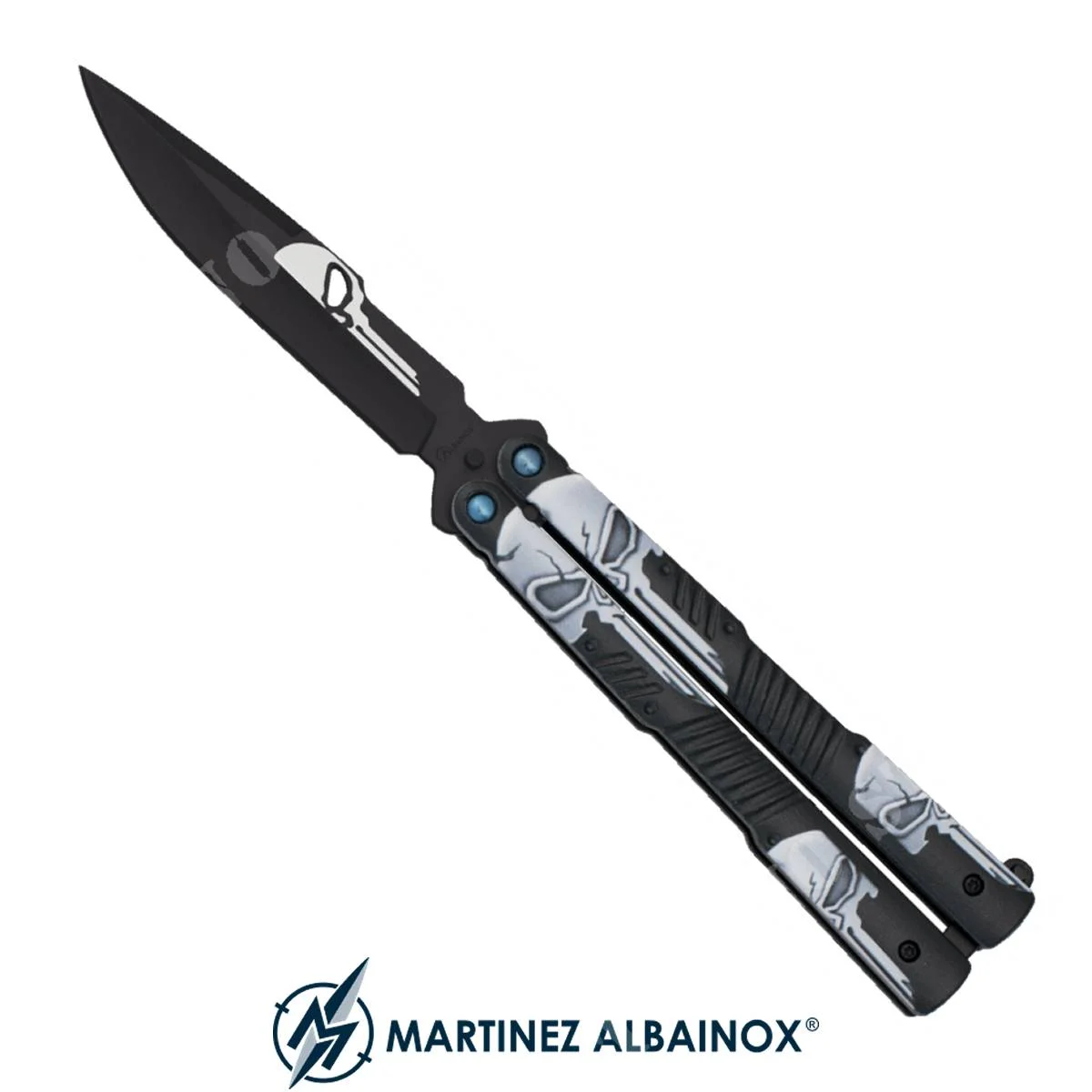 CUCHILLO CALAVERA MARIPOSA HOJA 10,40 CM. ALBAINOX (ALB-02201)