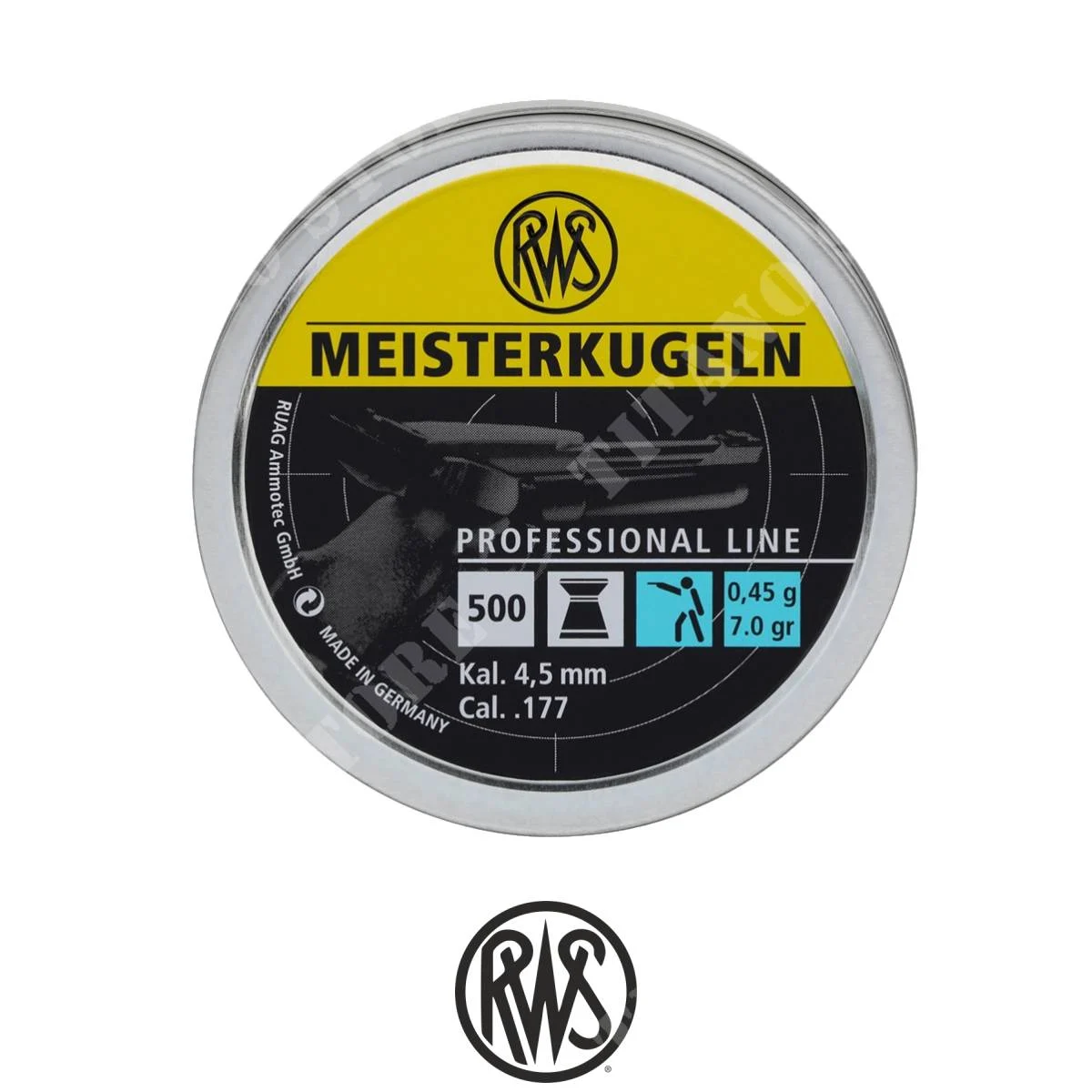 PIOMBINI MEISTERKUGELN CAL 4,51MM 7.0gr PISTOLA RWS (RWS-2315020)