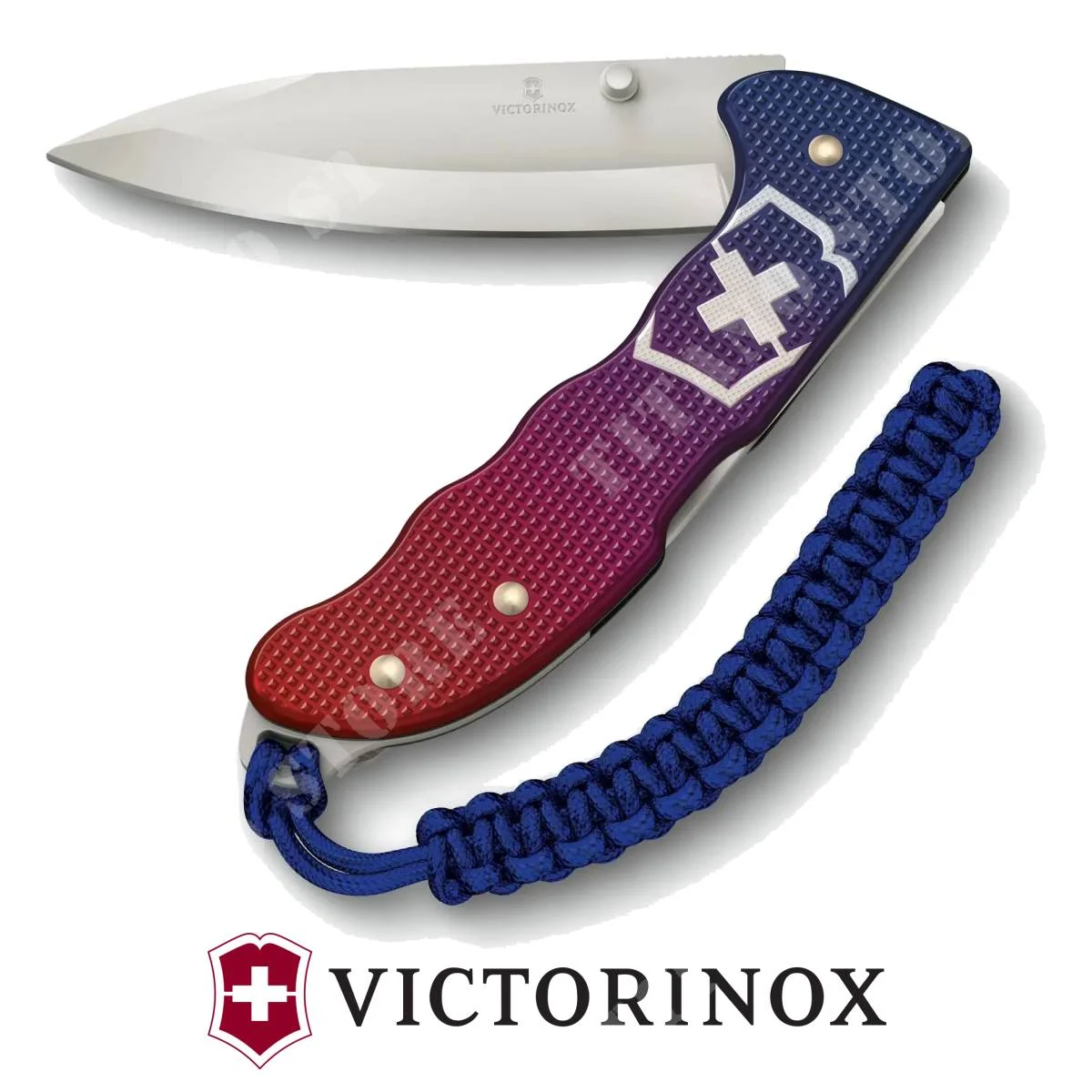 CUCHILLO VICTORINOX EVOKE ALOX ROJO-AZUL (0.9415.D221)