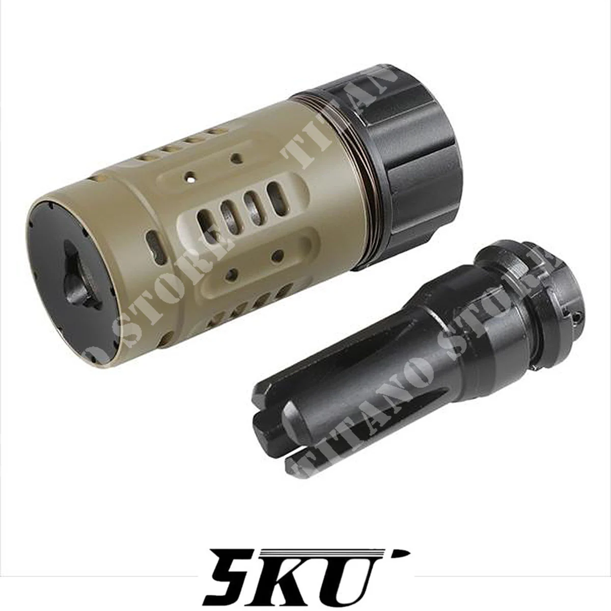 SILENCIADOR SANDMAN CON LLAMAS 14MM- TAN 5KU (5KU-349-T)