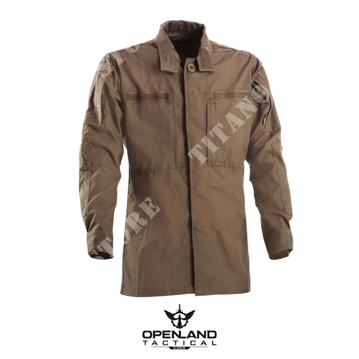 CHAQUETA DE MANGA LARGA OPENLAND COYOTE TAN (OPT-3096LS 03)
